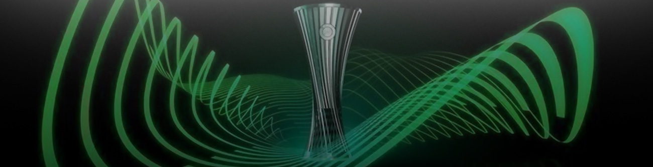 На изображении представлен металлический кубок с продольными ребристыми линиями. Фон оформлен абстрактными зелеными световыми волнами на темном фоне, создающими динамичную и современную атмосферу